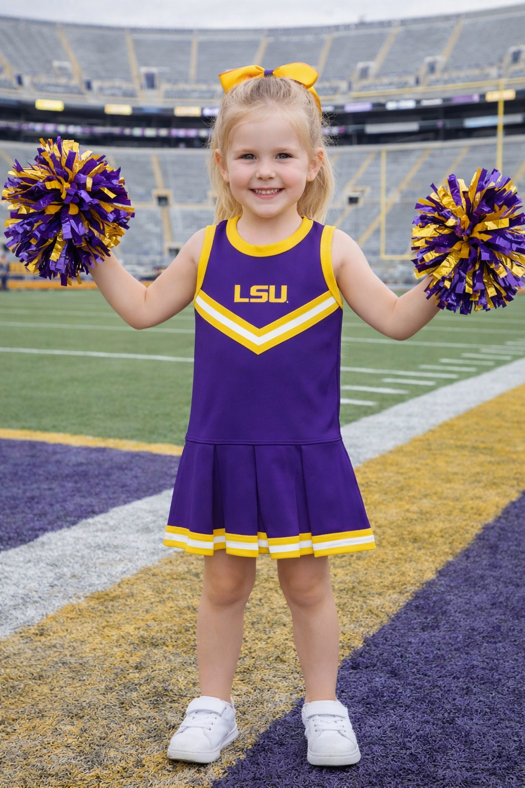 LSU Sleeveless Cheerleader Dress