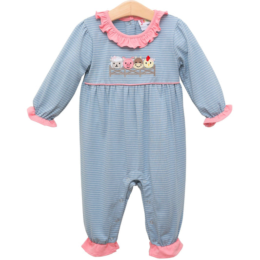Farm Friends Ruffled Romper