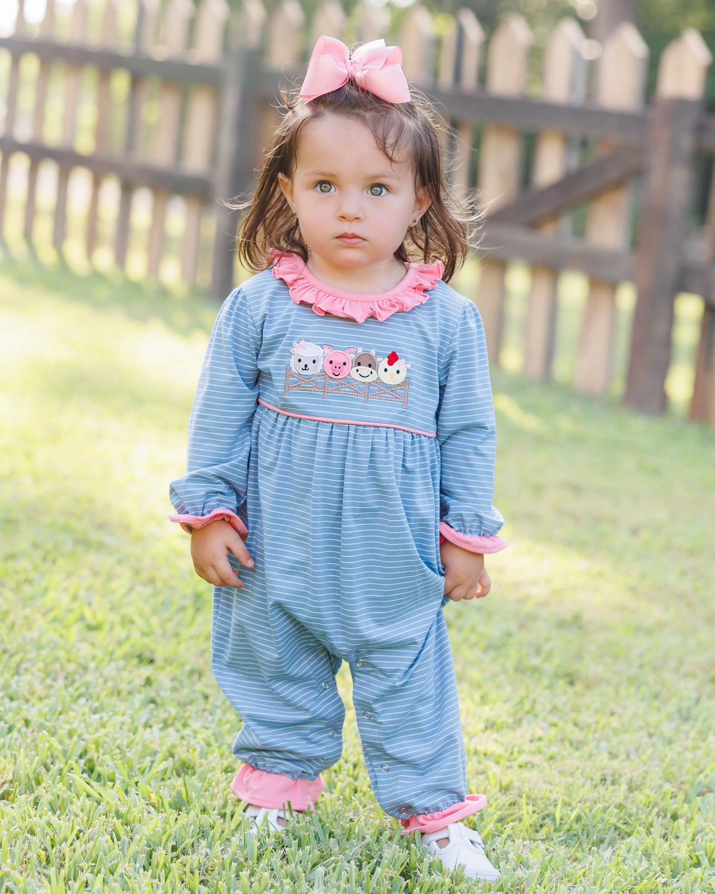 Farm Friends Ruffled Romper