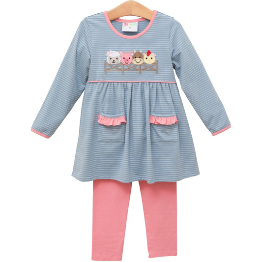 Farm Friends Ruffled Pocket Pant Set