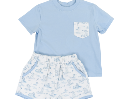 Snips and Snails Blue Puppies Short Set