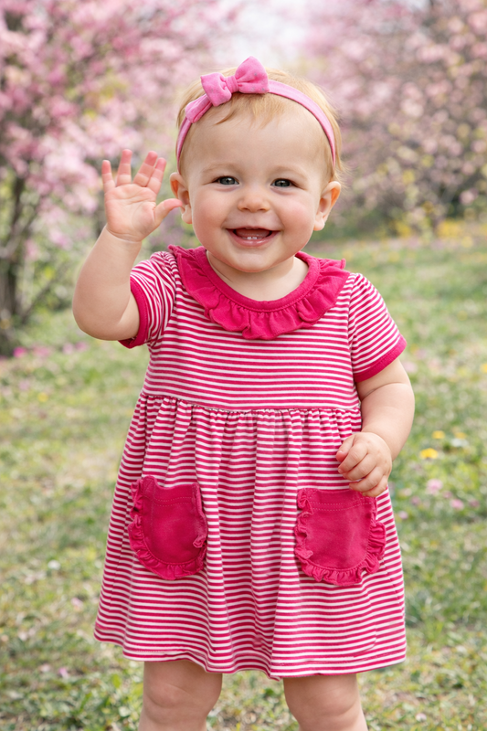 Pink/White Striped Dress
