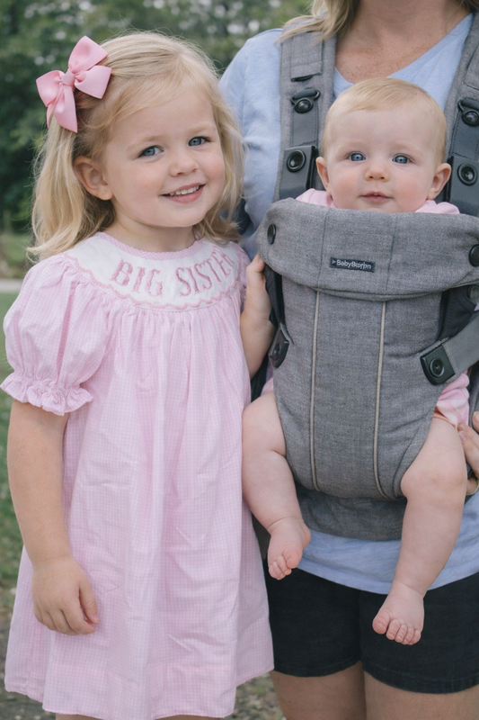 Smocked "Big Sister" Bishop Dress (Pink)