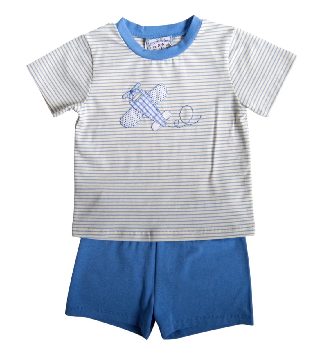 Airplane Appliqué Short Set