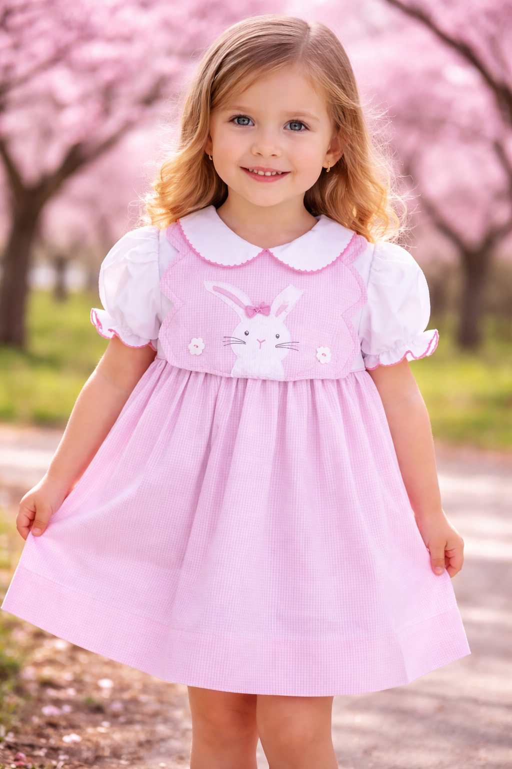 Bunny/Puppy Dress with Removable Bib