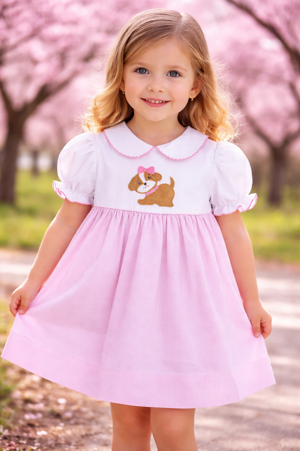 Bunny/Puppy Dress with Removable Bib