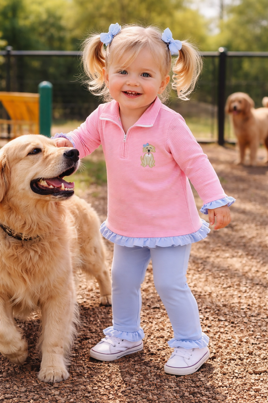 My Best Friend Ruffle Pullover Set