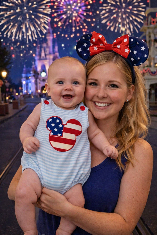 Patriotic Mouse Boy Bubble
