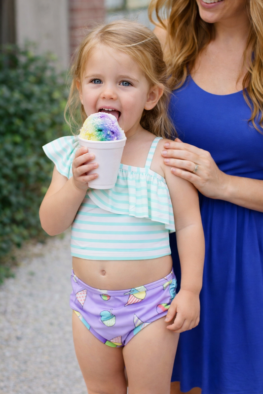 Snowcone One-Shoulder Ruffle Tankini