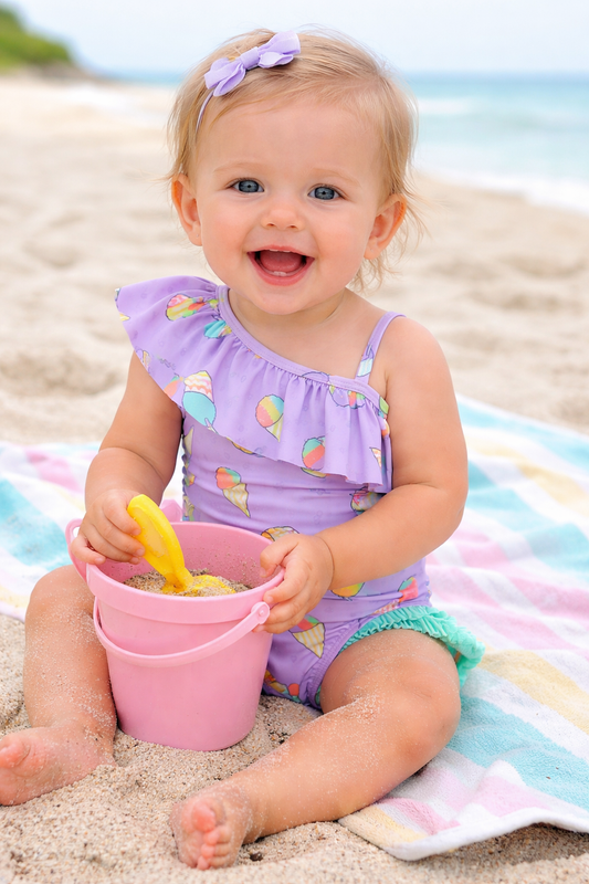 Snowcone One-Shoulder Swimsuit