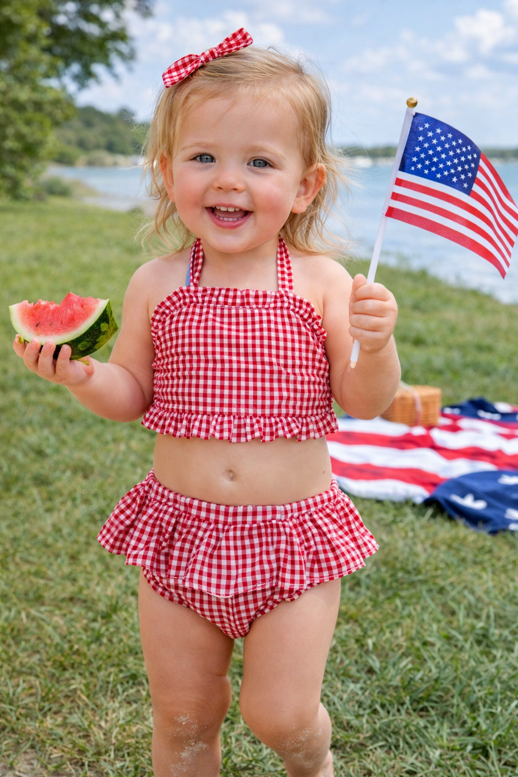 Red Gingham Bikini