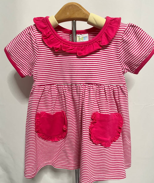 Pink/White Striped Dress