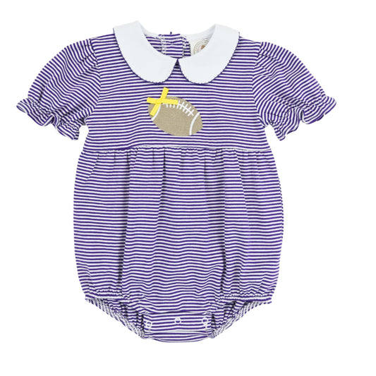 Purple Striped Tailgate Girl  Bubble
