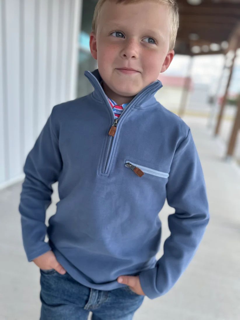 Kingston 1/4 Zip Pullover - Blue