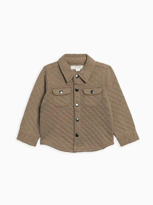 Taupe Quilted Shirt/Jacket
