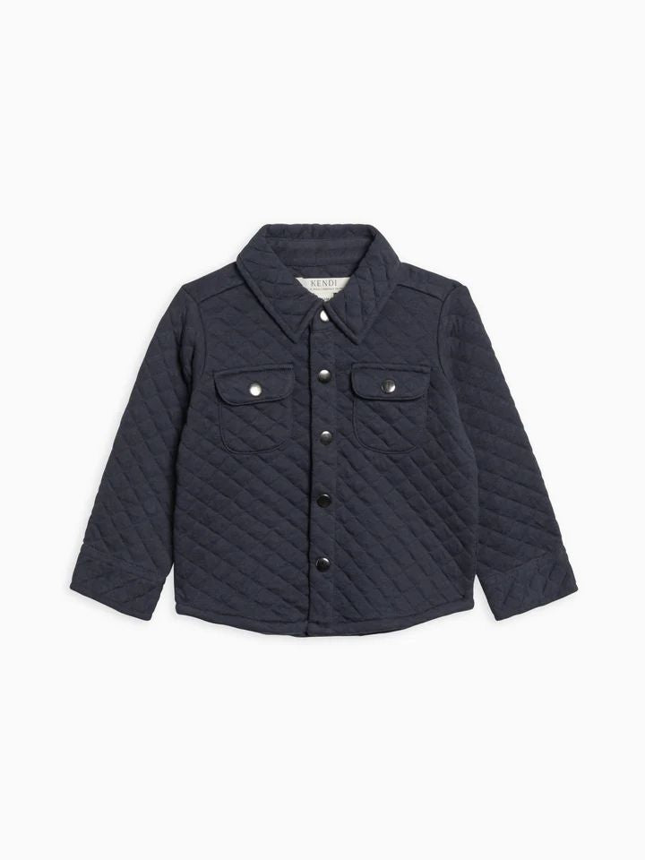 Navy Quilted Shirt/Jacket