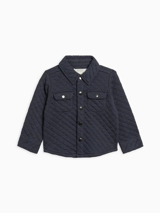 Navy Quilted Shirt/Jacket