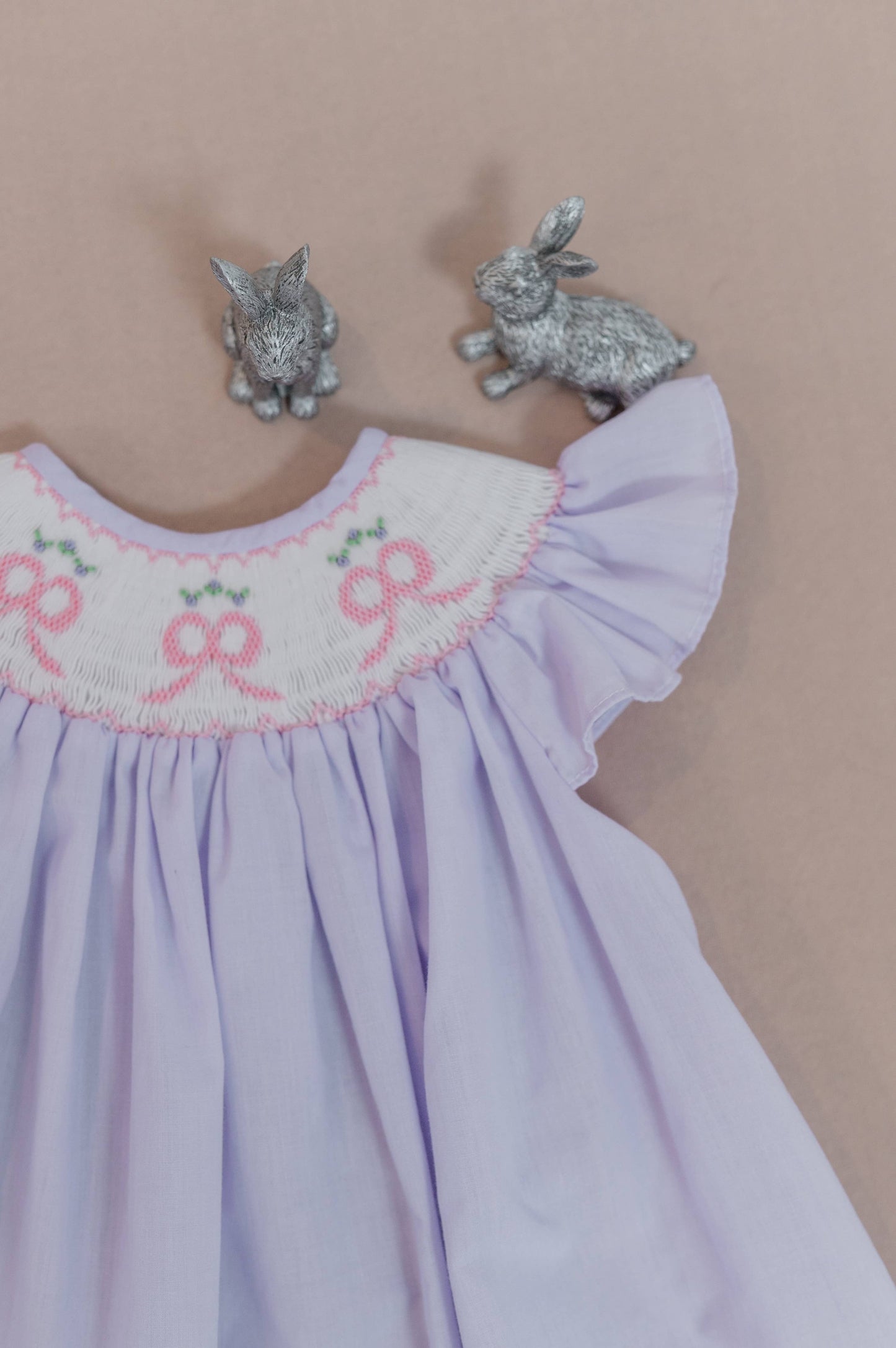 Smocked Bows Bishop Dress