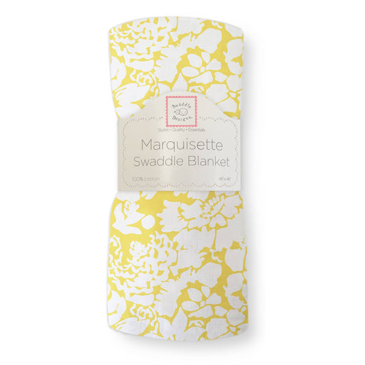Lush Yellow Muslin Marquisette Swaddle Blanket