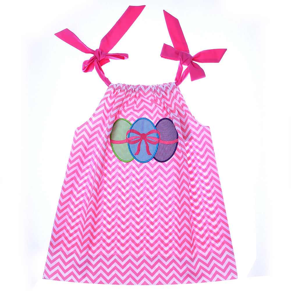 Easter Egg Applique Pillowcase Dress